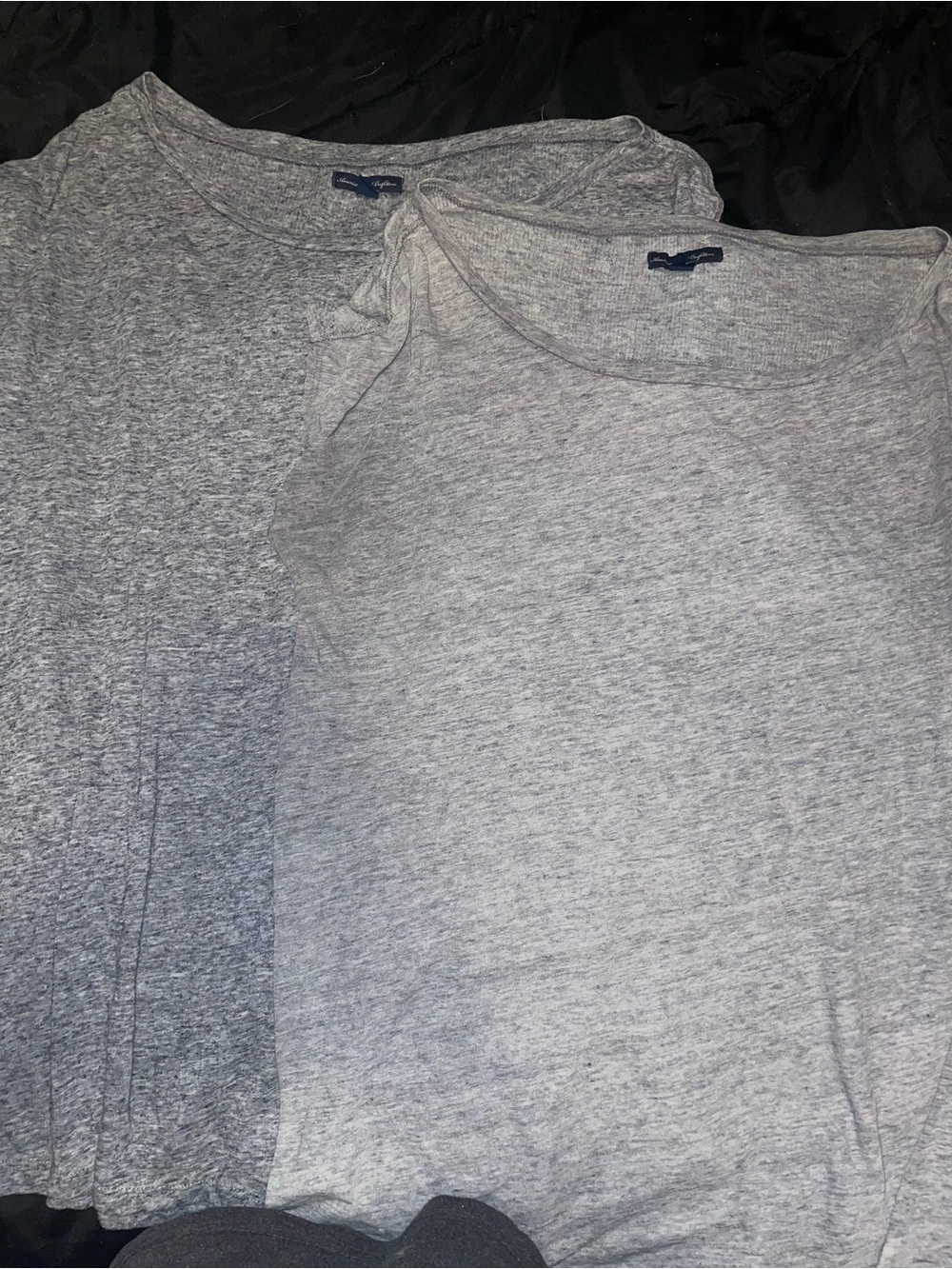 American eagle heather Light Gray scoop Crewneck T-Shirts size medium